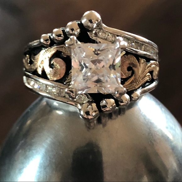 Bob Berg Jewelry - 🆕 Bob Berg Princess Cut Ring Stamped .925 & 10K